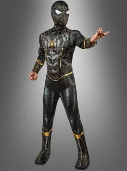 Spider-Man V2 Kinder Kostüm Schwarz-gold
