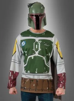 Original STAR WARS Boba Fett Shirt Mit Maske Erw.
