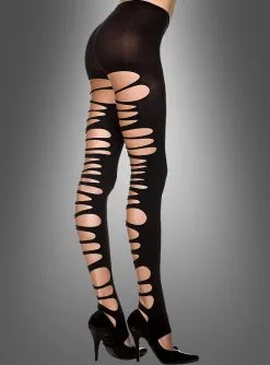 Punkige 80er Leggings Mit Rissen