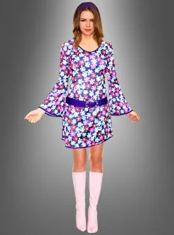 Gogo Disco Blumenkleid 60er Jahre