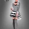 Harlekin Dame Komplettkostüm