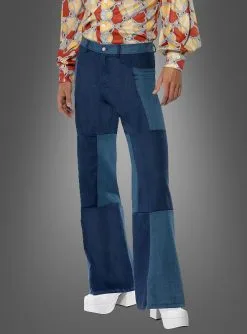 Patchwork Hose Jeansstoff