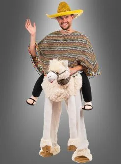Deluxe Lama Kostüm Alpaka Reiter Mit Poncho