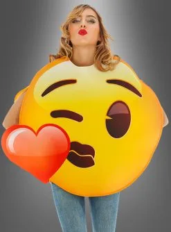 Love Emoji Kuss Kostüm