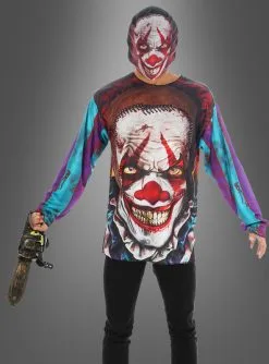 Böses Clown Shirt Halloween Mit Maske