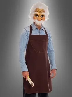 Geppetto Opa Kostüm Set Schürze Und Maske
