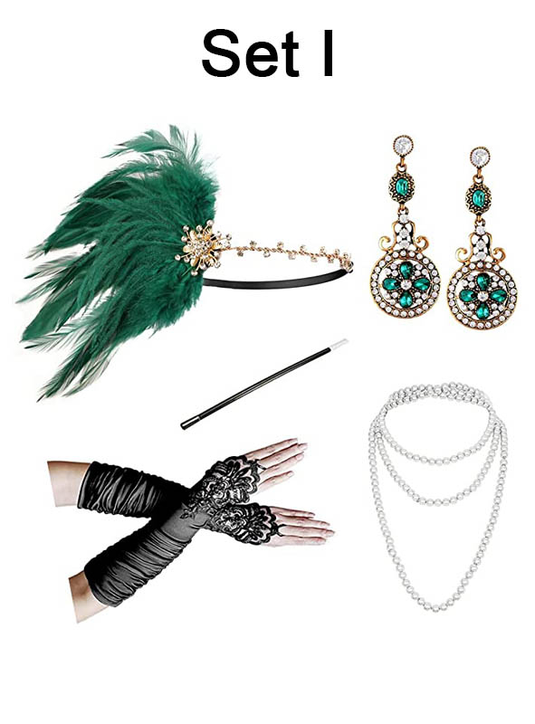 Charleston Kostümzubehör Set Gold – Bild 2