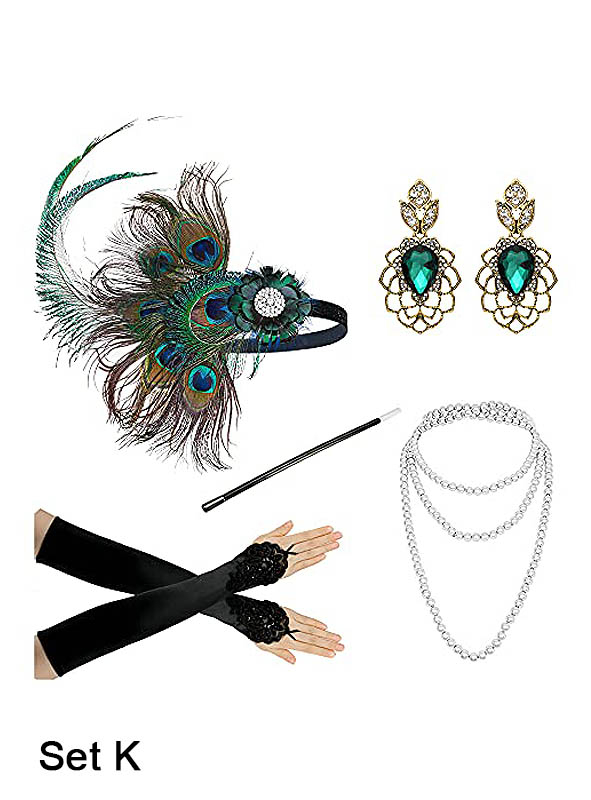 Charleston Kostümzubehör Set Gold – Bild 4