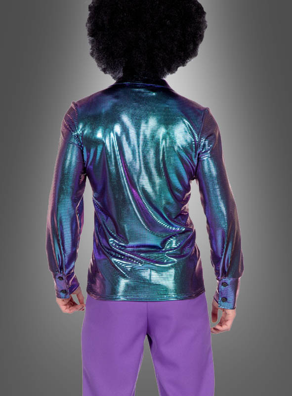 Schillerndes Premium 70er Jahre Disco Hemd – Bild 3