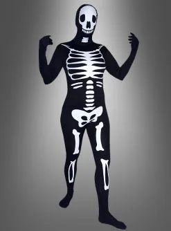 Skelett Speedsuit Ganzkörperanzug