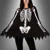 Skelett Poncho Halloween Kostüm