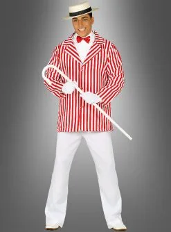 Sakko Rot-weiß Herrenkostüm