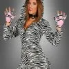 Sexy Zebra Kostüm Mit Kapuze