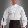Elegantes Rüschenhemd Herren Weiß