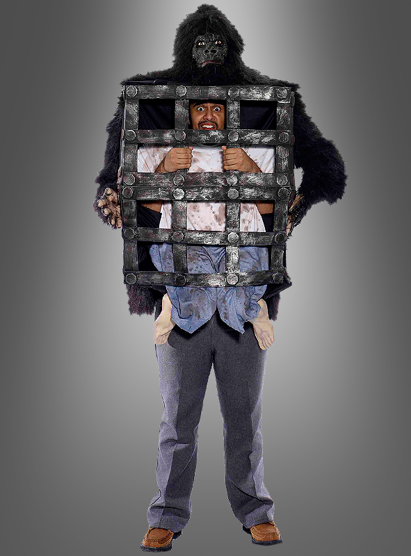 Mann Im Gorillakäfig Tierkostüm