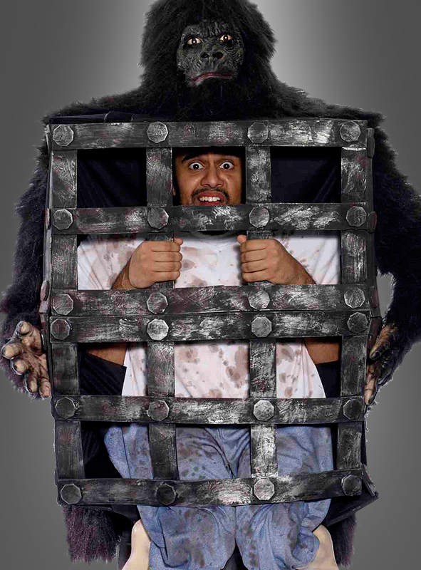 Mann Im Gorillakäfig Tierkostüm – Bild 2