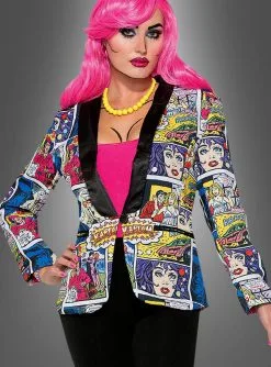 Pop Art Blazer Für Damen