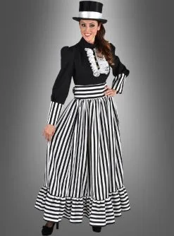 Viktorianische Dame Elisa Schwarz Weiß