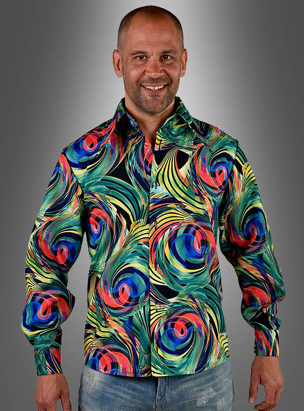 Buntes 70er Hemd Wirbelwind