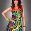 Buntes Kleid Wirbelmuster