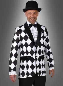 Sakko Mit Schachbrett Muster Schwarz-weiß