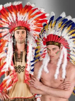 Deluxe Häuptling Indianer Federschmuck