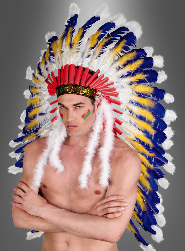 Deluxe Häuptling Indianer Federschmuck – Bild 2