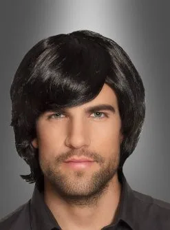 Schwarze 70er Jahre Perücke