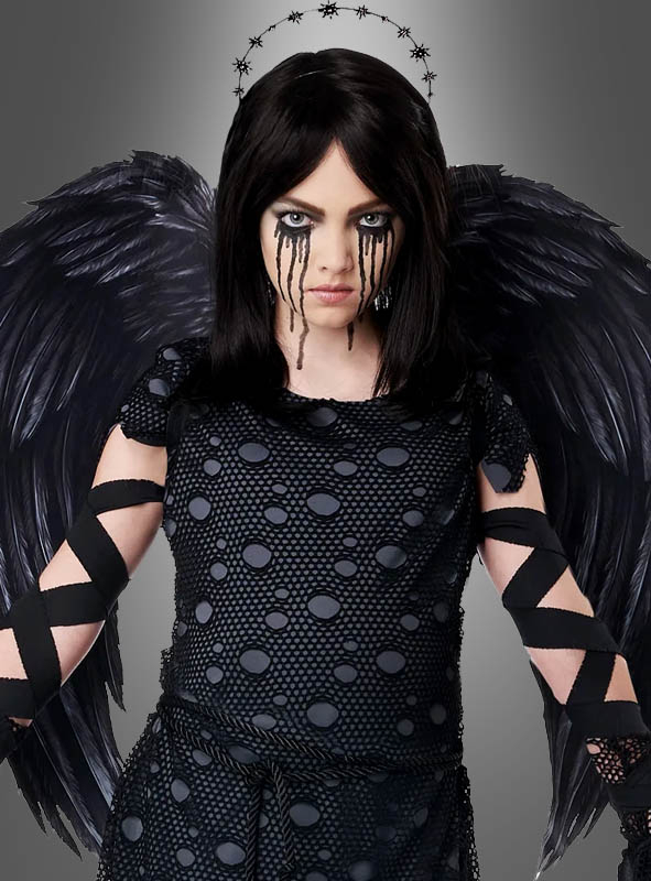 Schwarzer Engel Kostüm Für Mädchen – Bild 3