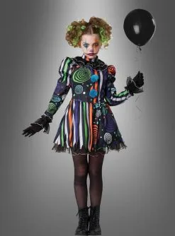 Neon Albtraum Clownkostüm Mädchen