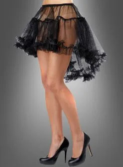 Petticoat Mit Schleppe Schwarz