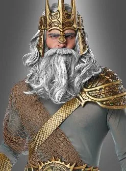 Neptun Bart Und Perücke Wassermann