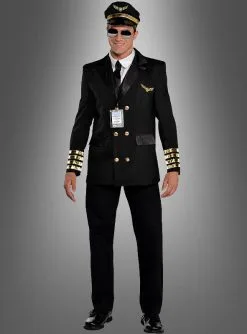Piloten Uniform Für Herren Schwarz