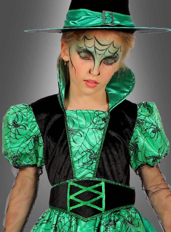 Langes Hexenkleid Grün Für Kinder – Bild 2