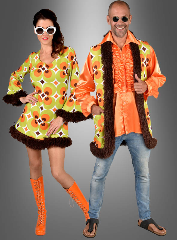 70er Retroweste Herren Grün-braun – Bild 2