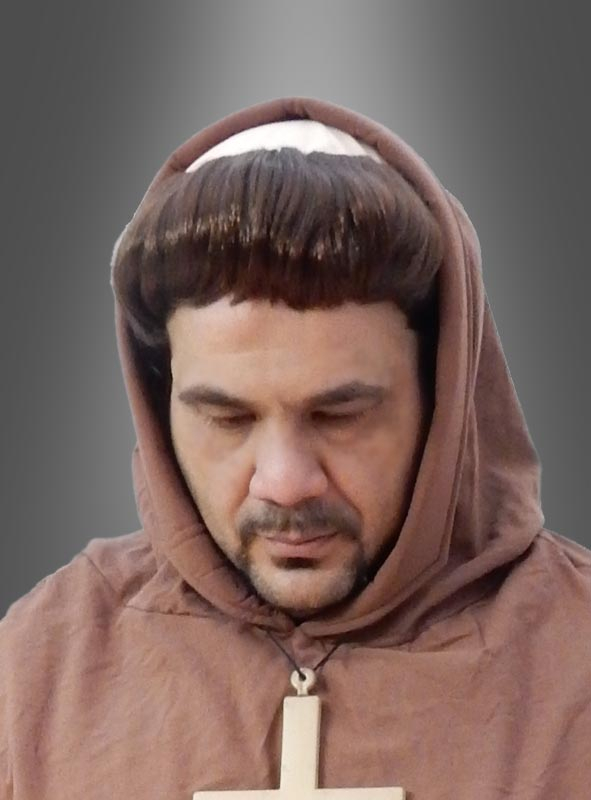 XXL Mönchskutte Mit Glatzen-Perücke Und Kreuz – Bild 2