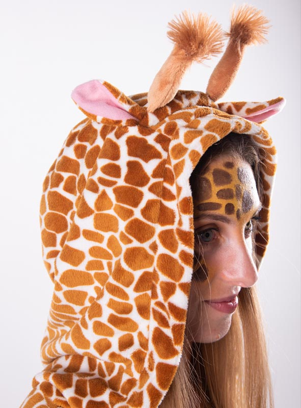 Plüsch Giraffe Poncho Mit Haarreif S-XXXL – Bild 4